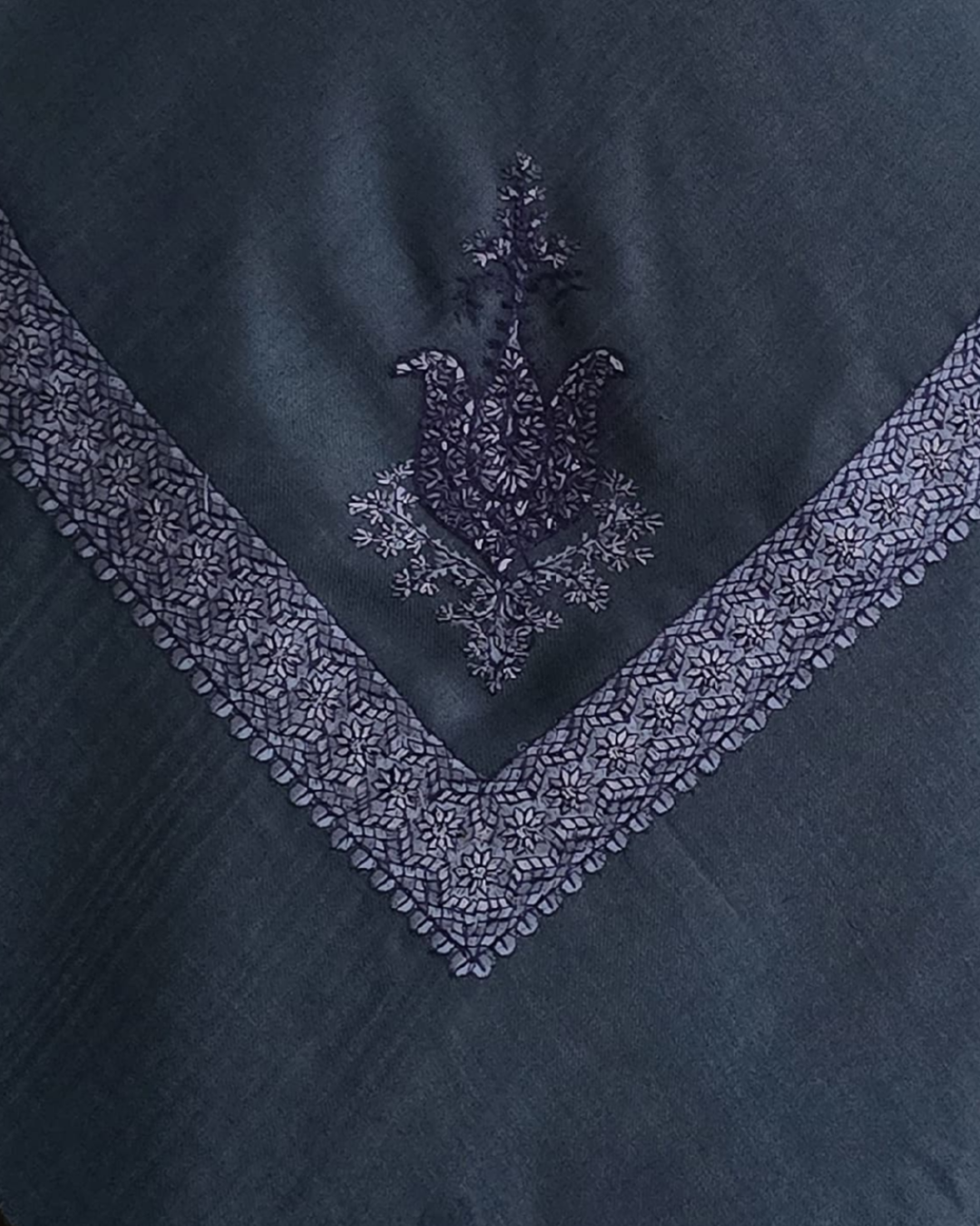 Aegean Blue | Denim Blue Embroidery