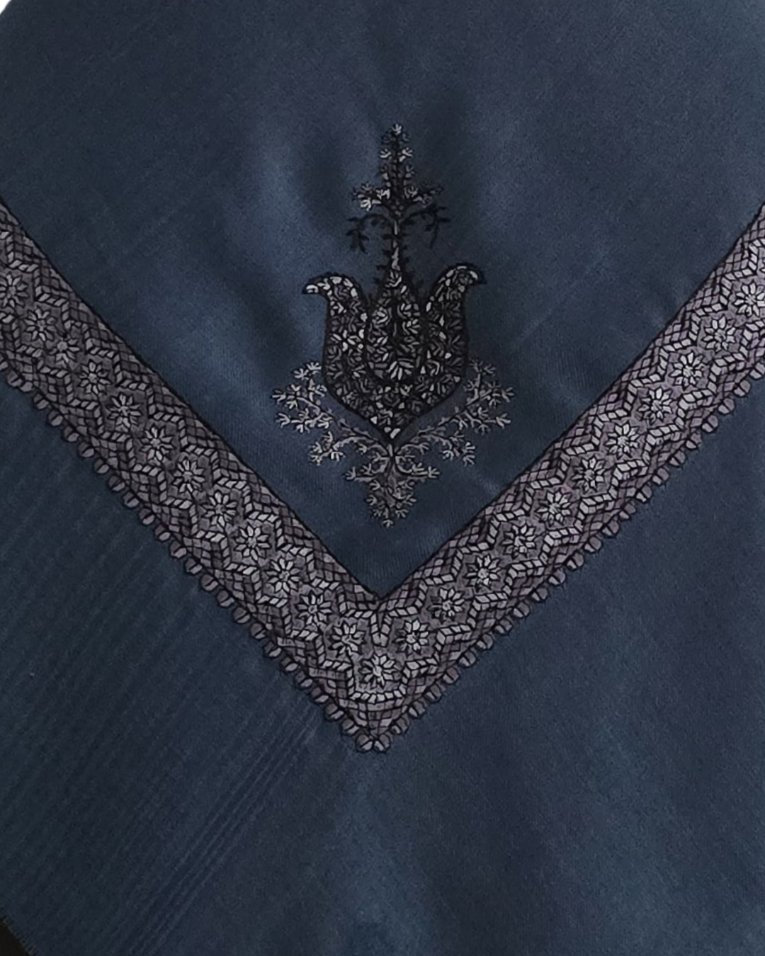 Aegean Blue | Silver Embroidery