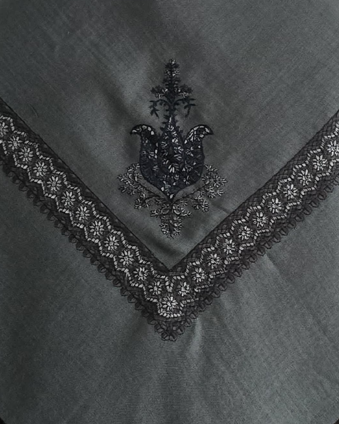 Sage Green | Dark Green Embroidery