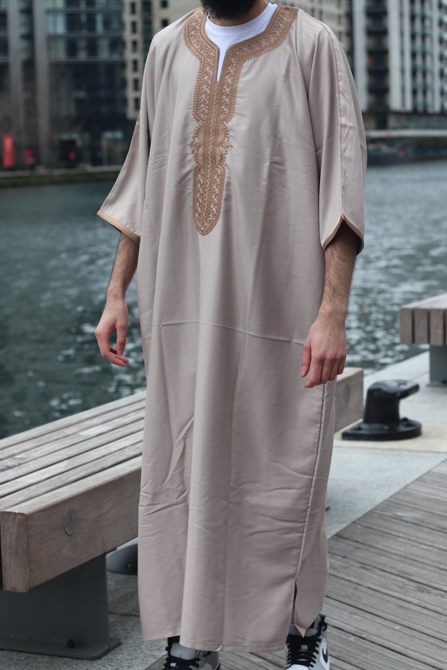 Marzouga Beige | Moroccan Thobe Gandoura