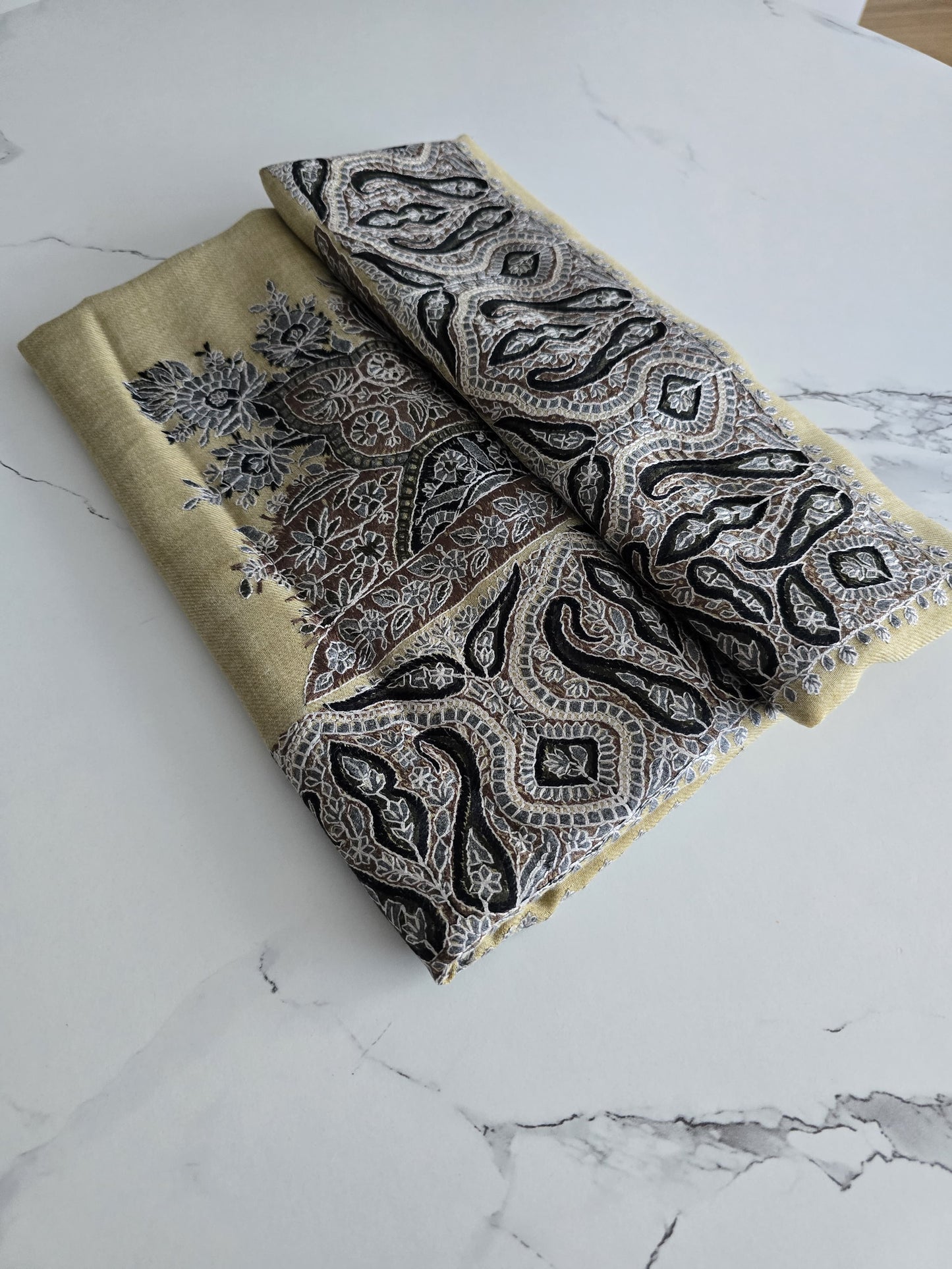 Desert Sand | Grey & Brown Embroidery