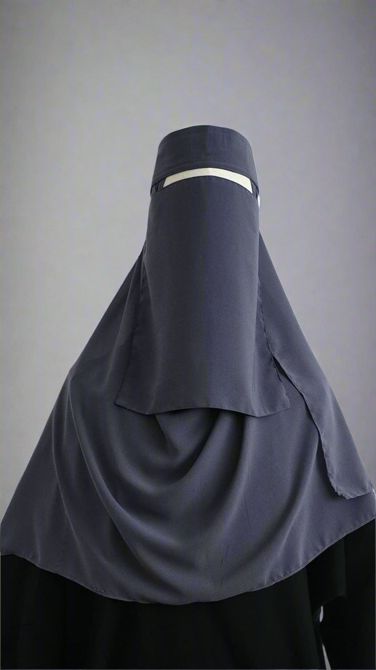 Grey | Premium Niqab Set
