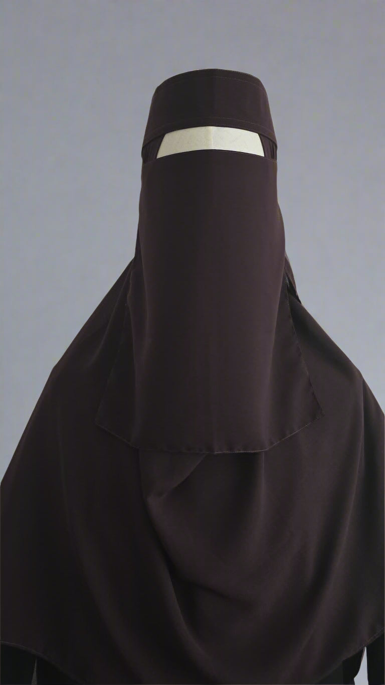 Brown | Premium Niqab Set