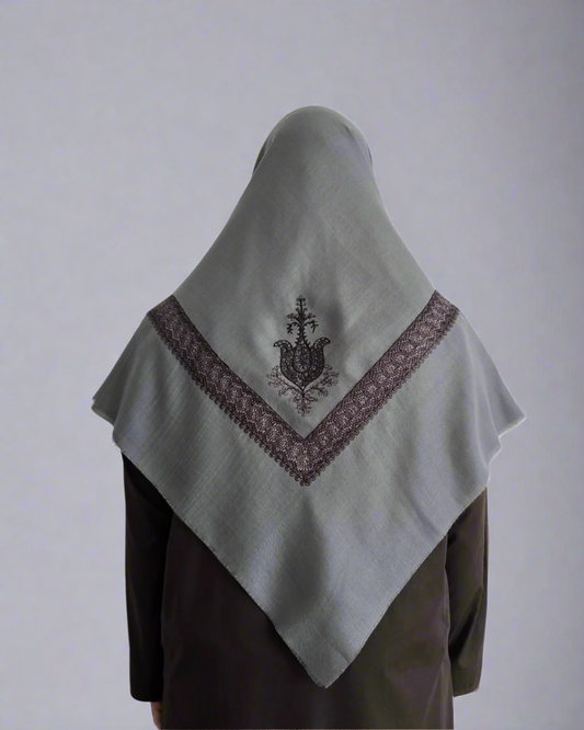 Slate Grey | Bronze Embroidery