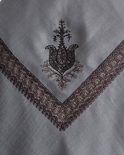 Slate Grey | Bronze Embroidery