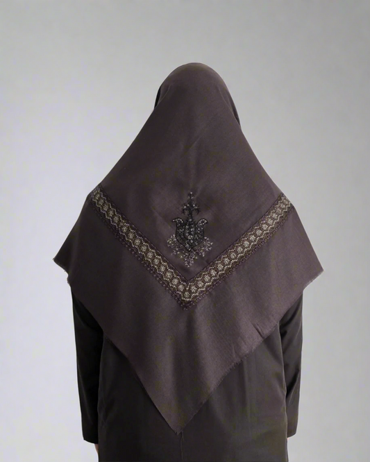 Chocolate Brown | Chocolate & Beige Embroidery