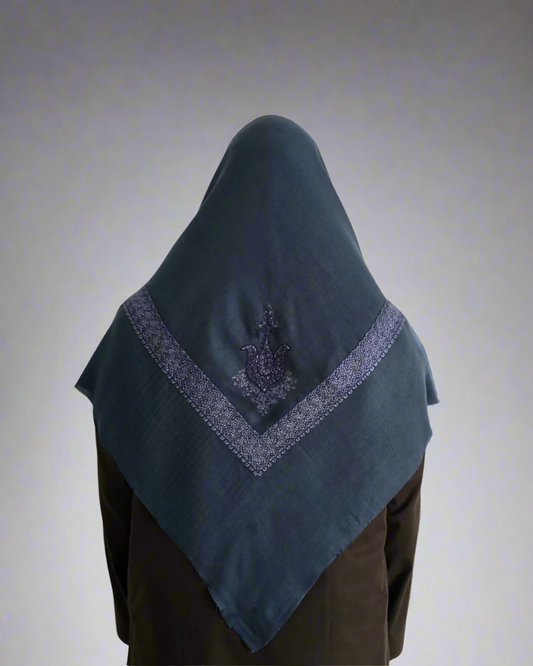 Aegean Blue | Denim Blue Embroidery