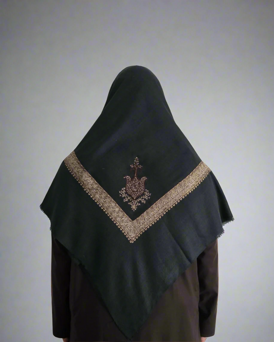 Charcoal | Brass Embroidery