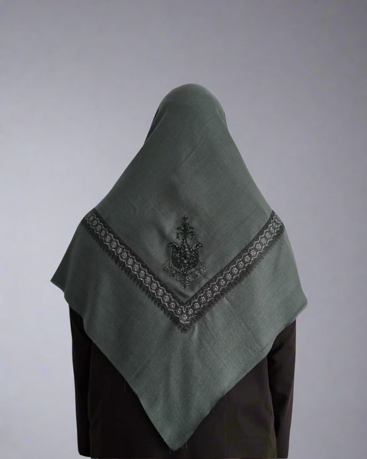 Sage Green | Dark Green Embroidery