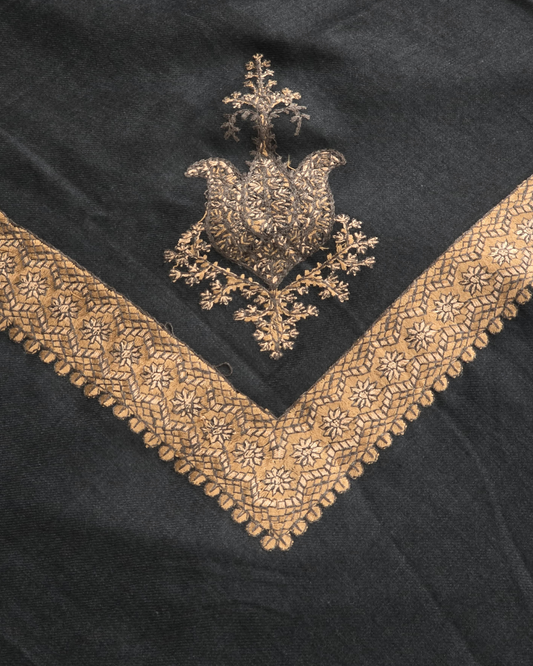 Charcoal | Bronze Embroidery