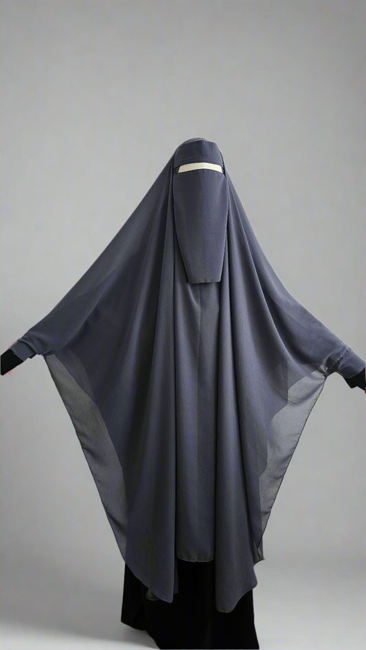 Grey | Premium Niqab Set