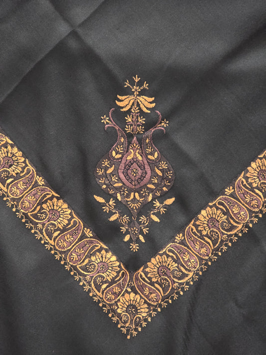 Onyx | Black Yemeni Shemagh – Metallic Embroidery