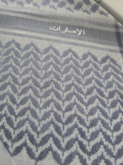 Luxury Saudi Shemagh | Metallic Blue